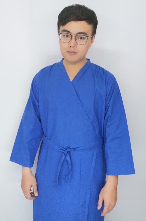A21308#寶藍色和服式病人服  |產品目錄|病房用品系列|病人服