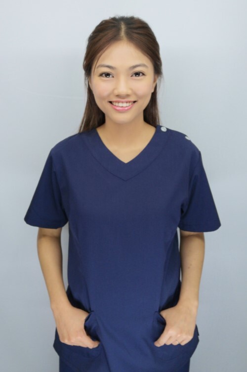B38296#深藍色V領短袖護師褲裝  |產品目錄|現貨專區|護師服套裝