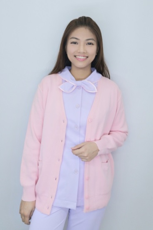 C09028#珍珠粉色針織外套