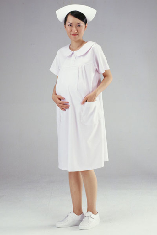 A20016#白色短袖孕婦洋裝  |產品目錄|女護理師服|洋裝