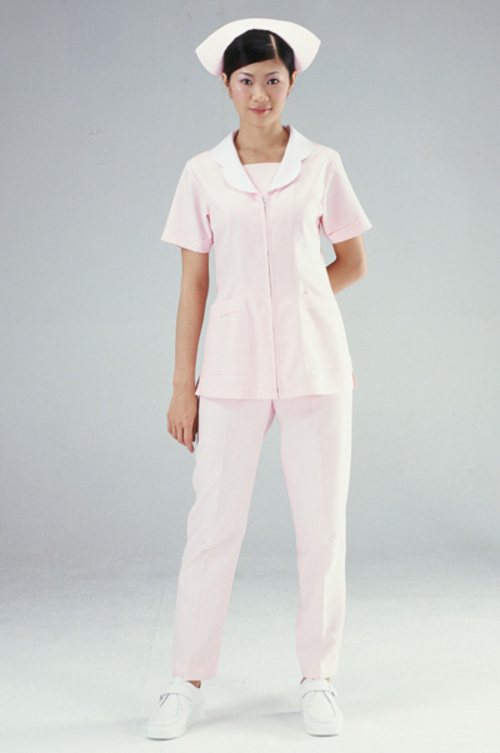 B01026d#粉紅色短袖護師服褲裝  |產品目錄|女護理師服|套裝