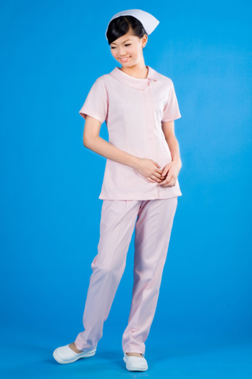 B45026#粉紅色短袖護師褲裝  |產品目錄|女護理師服|套裝