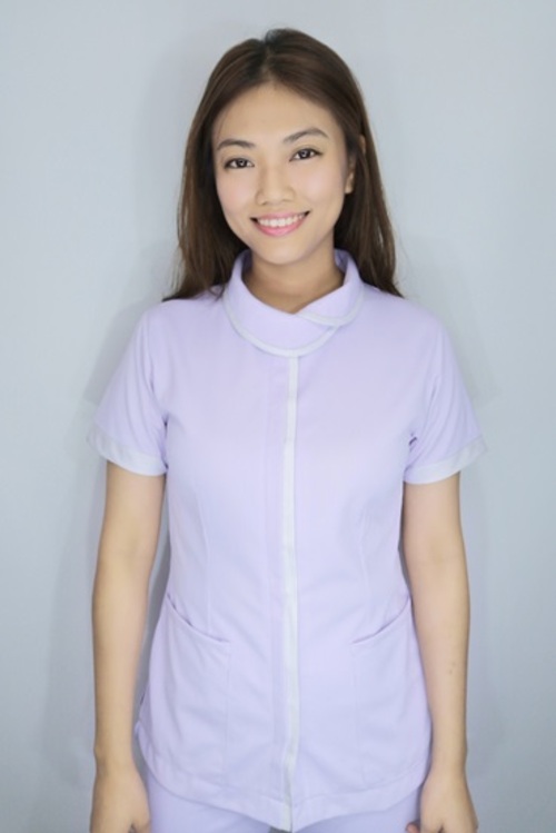 褲裝 /【 B62066b 】淡粉紫色 短袖護師服 (科技機能布)  |產品目錄|女護理師服|套裝