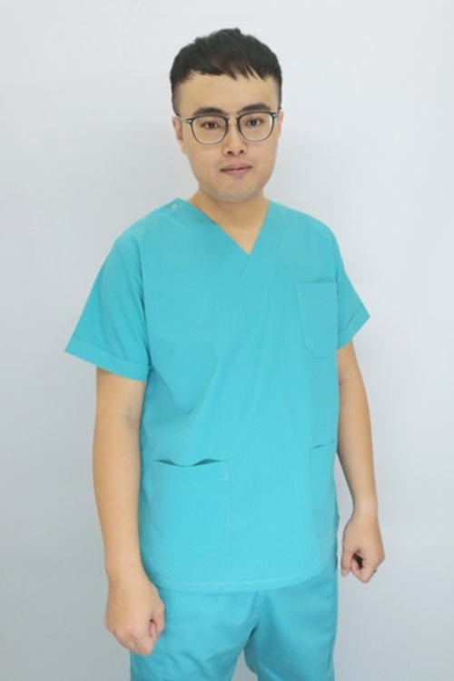 B63326#男-湖水綠色短袖刷手服套裝  |產品目錄|手術用品系列|刷手服套裝