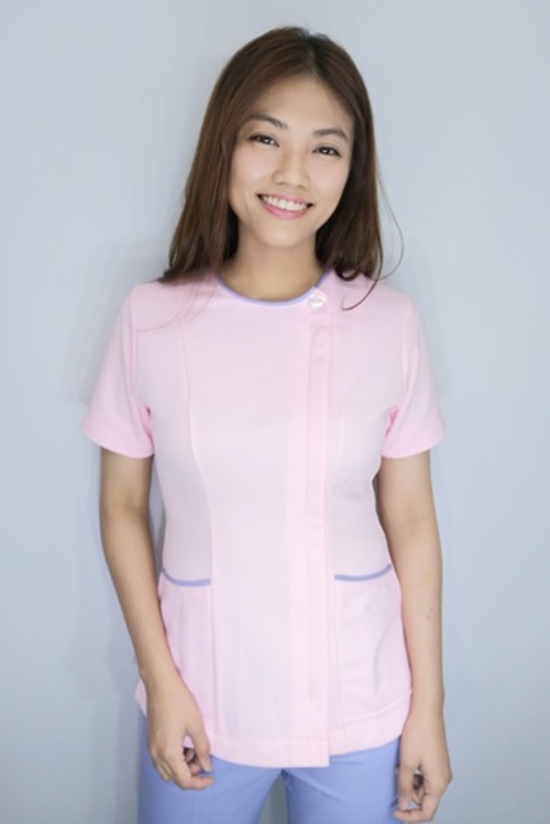 褲裝 /【 B73026b 】粉紅色 短袖護師服 (彈性布)  |產品目錄|女護理師服|套裝