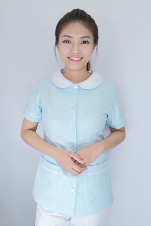 褲裝 /【 B75046c 】粉藍色 短袖護師服  |產品目錄|女護理師服|套裝