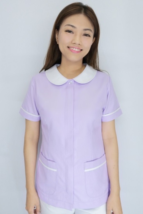 褲裝 /【 B75066c 】淡粉紫色 短袖護師服  |產品目錄|女護理師服|套裝