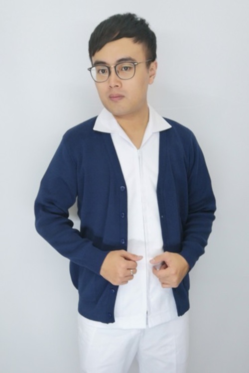現貨/C09048-3#深藍色針織外套(男)  |產品目錄|男護理師服|針織外套